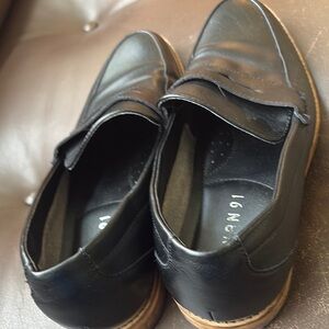 Men's Black Leather Loafers